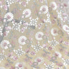 130cm Width x 95cm Length Premium  Sequined Floral Embroidery Wedding Bridal Lace Fabric