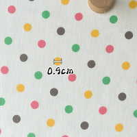 140cm Width Colorful Polka Dots Print Cotton Blend Fabric