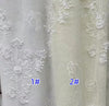 130cm Width x 90cm Length 3D Vine Floral Embroidery Linen Cotton Lace Fabric