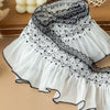 2 Yards x 10cm Width Romantic  Contrast Ruffled Pleated lace fabric trim