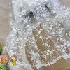130cm Width x 95cm Length Vine Tree Leaf and Floral Embroidery Lace Fabric