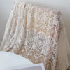 130cm Width Retro Floral embroidered tulle lace fabric