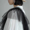 2 Yards of 18cm Width 2-Layer Soft Frill RuffledLace Fabric Trim