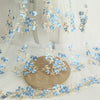 140cm Width x 95cm Length Retro Branch Floral Embroidery Lace Fabric