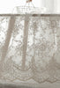 135cm Width  Retro 3D Vine Floral Embroidery Bone Lace Fabric