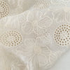 145cm Width Hollow-out and Poppy Floral Embroidery Fabric