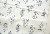 140cm Width Botanical Branch Print Linen Blend Fabric