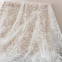 150cm Width x 95cm Length Leaf Embroidery Lace Fabric