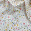 130cm Width x 95cm Length Colorful Floral Botanical  Print and Embroidery Fabric