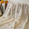 145cm Width x 95cm Length Pink Tulip Floral Pattern Embroidery Chiffon Fabric