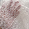 150cm Width Geometry Floral Jacquard Embroidery Lace Fabric