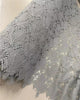 130cm Width x 95cm Length Hollow-out Feather and Leaf Pattern Lace Fabric