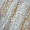 130cm Width Vine flower embroidered tulle lace fabric