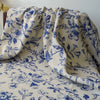 144cm Width x 95cm Length Retro Blue Botanical Branch Floral Jacquard Fabric