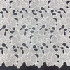 130cm Width Hollow-out Floral Embroidery Chiffon Fabric by the Yard