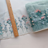 3 Yards Premium Floral Embroidery Lace Fabric Trim