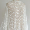 130cm Width Vine flower embroidered tulle lace fabric