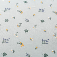 125cm Width x 95cm Length Premium Branch Floral Embroidered Linen Fabric