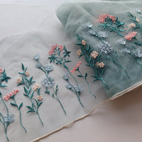 3 Yards Premium Floral Embroidery Lace Fabric Trim