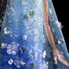 150cm Width x 95cm 3D Fantasy Floral Embroidery Sequined Lace Fabric