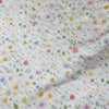 130cm Width x 95cm Length Colorful Floral Botanical  Print and Embroidery Fabric
