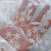 130cm Width x 95cm Length Organza Branch Star Floral Embroidery Lace Fabric by the Yard