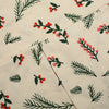 130cm Width x 95cm Length coniferous and Florwer Pattern Embroidery Cotton Fabric