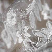 130cm Width x 95cm Length Designer Retro Floral Embroiderye Lace Fabric