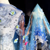 150cm Width x 95cm 3D Fantasy Floral Embroidery Sequined Lace Fabric