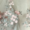 140cm Width x 95cm Length Retro Branch Floral Embroidery Lace Fabric