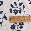 130cm Width x 95cm Length Geometric and Florwer Pattern Embroidery Cotton Fabric