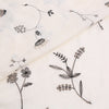 115cm Width x 95cm Length Botanical Branch Floral Embroidery  Linen Mix Fabric