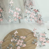 140cm Width x 95cm Length Retro Branch Floral Embroidery Lace Fabric