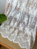幅130cm 鮮やかな枝の花の刺繍チュールレース生地