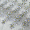 130cm Width x 95cm Length Light Purple Vine Floral Embroidery Lace Fabric