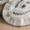 2 Yards x 9cm Width Lolita polka dot Pleated lace fabric trim