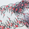 23cm Width x 3 Yards Length Vivid Floral Embroidery Lace Fabric Trim