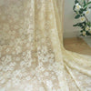 150cm Width Grid Floral Embroidery Lace Fabric
