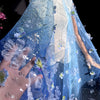 150cm Width x 95cm 3D Fantasy Floral Embroidery Sequined Lace Fabric