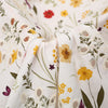 49 inches Width Premium Eyelet Hollow-Out Botanical Branch Floral Print and Embroidery Cotton Fabric by The Yard