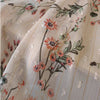 148cm Width x 95cm Length  Botanical Branch Floral and Butterfly Print Chiffon Fabric Pink
