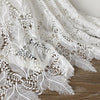 130cm Width x 95cm Length Hollow-out Feather and Leaf Pattern Lace Fabric