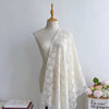 125cm Width x 95cm Length Contrast Floral Embrodery Lace Fabric