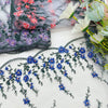23cm Width x 3 Yards Length Vivid Floral Embroidery Lace Fabric Trim