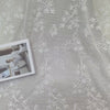 130cm Width x 90cm Length 3D Vine Floral Embroidery Linen Cotton Lace Fabric