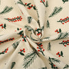 130cm Width x 95cm Length coniferous and Florwer Pattern Embroidery Cotton Fabric