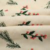 130cm Width x 95cm Length coniferous and Florwer Pattern Embroidery Cotton Fabric