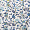 145cm Width x 95cm Length  Blue Vine Branch Floral Print Cotton  Fabric (clothing version)