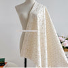 130cm Width  Vintage Hollow-out Cotton Floral Embroidery Fabric Beige