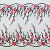 23cm Width x 3 Yards Length Vivid Floral Embroidery Lace Fabric Trim